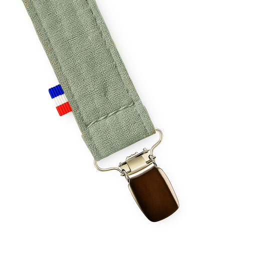 attache tetine vert en coton bio papate