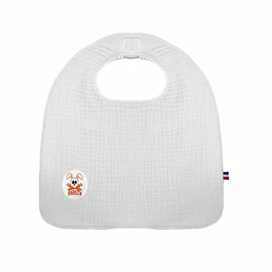 bavoir papate blanc en coton bio