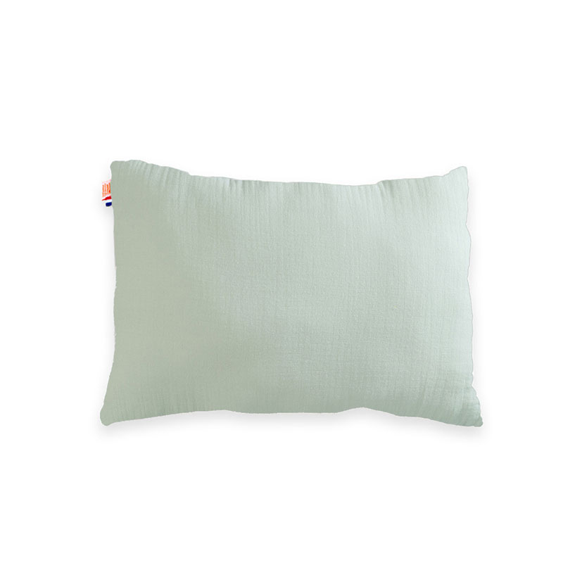 coussin vert en coton bio papate